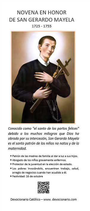 [Folleto para imprimir novena a san Gerardo Mayela]