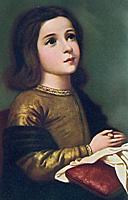 [Virgen Niña en oración de Francisco Zurbarán. 1650-60]