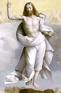 [La ascensión de Cristo (detalle) de Garofalo]